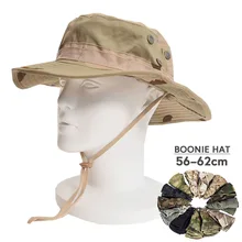 Армейская тактическая шапка Boonie, военная мужская хлопковая камуфляжная кепка, пейнтбол, страйкбол, снайперское ведро, кепка, охотничьи шапки для рыбалки на открытом воздухе