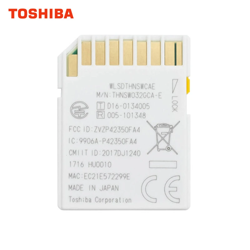 TOSHIBA флеш карта памяти 32 Гб wifi SD 90 МБ/с./с Беспроводная SDHC Tarjeta sd WIFI Carte для цифровой