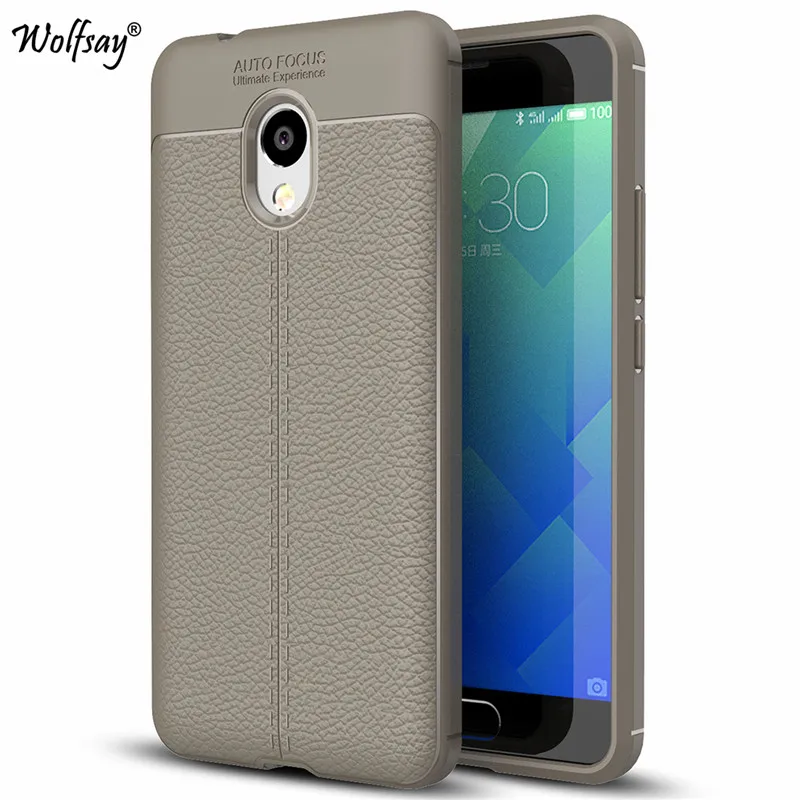 Чехол Wolfsay для телефона Meizu M5s чехол с новым кожаным рисунком личи и из ТПУ Mini/Meilan