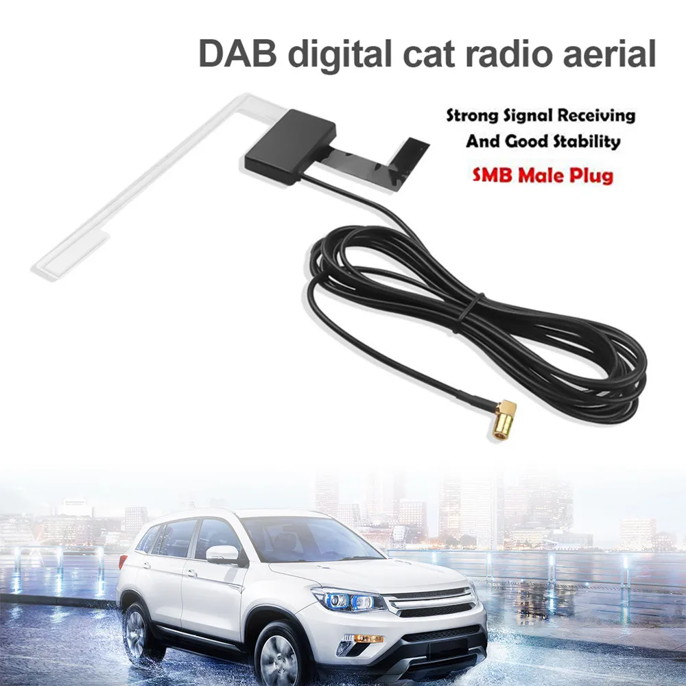 DAB/DAB+ автомобильное радио головное устройство антенна крепление на лобовое стекло SMB штекер сигнала приема Европа DAB+ приемник сигнала