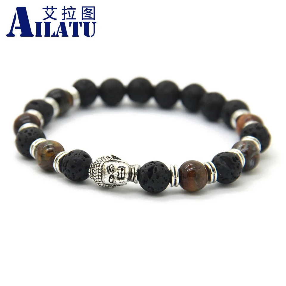 Ailatu оптовые бусы из лавы мужские Будда Йога браслет|yoga bracelet|bracelet wholesalewholesale bracelets |