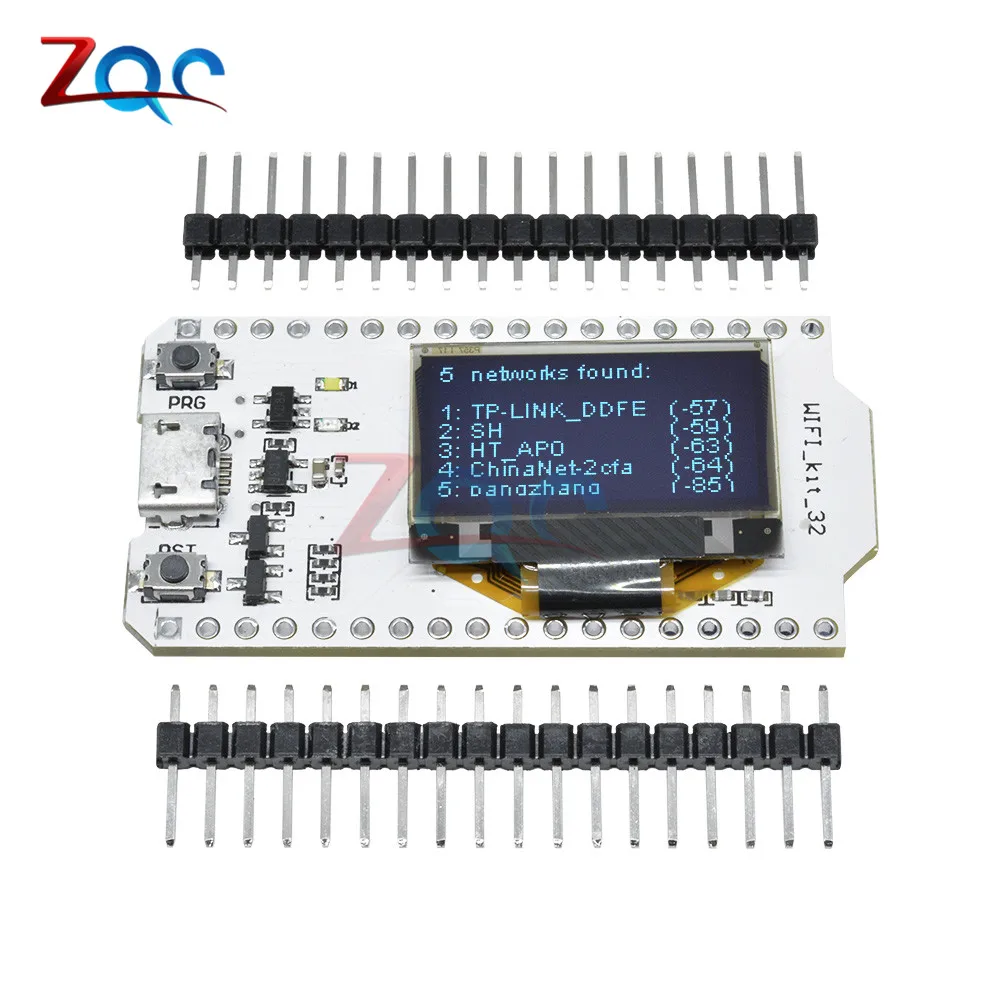 Модуль ESP32 для Arduino с Bluetooth Wi-Fi OLED 0 96 дюйма дисплей CP2102 32 м вспышка 3 3-7 в плата
