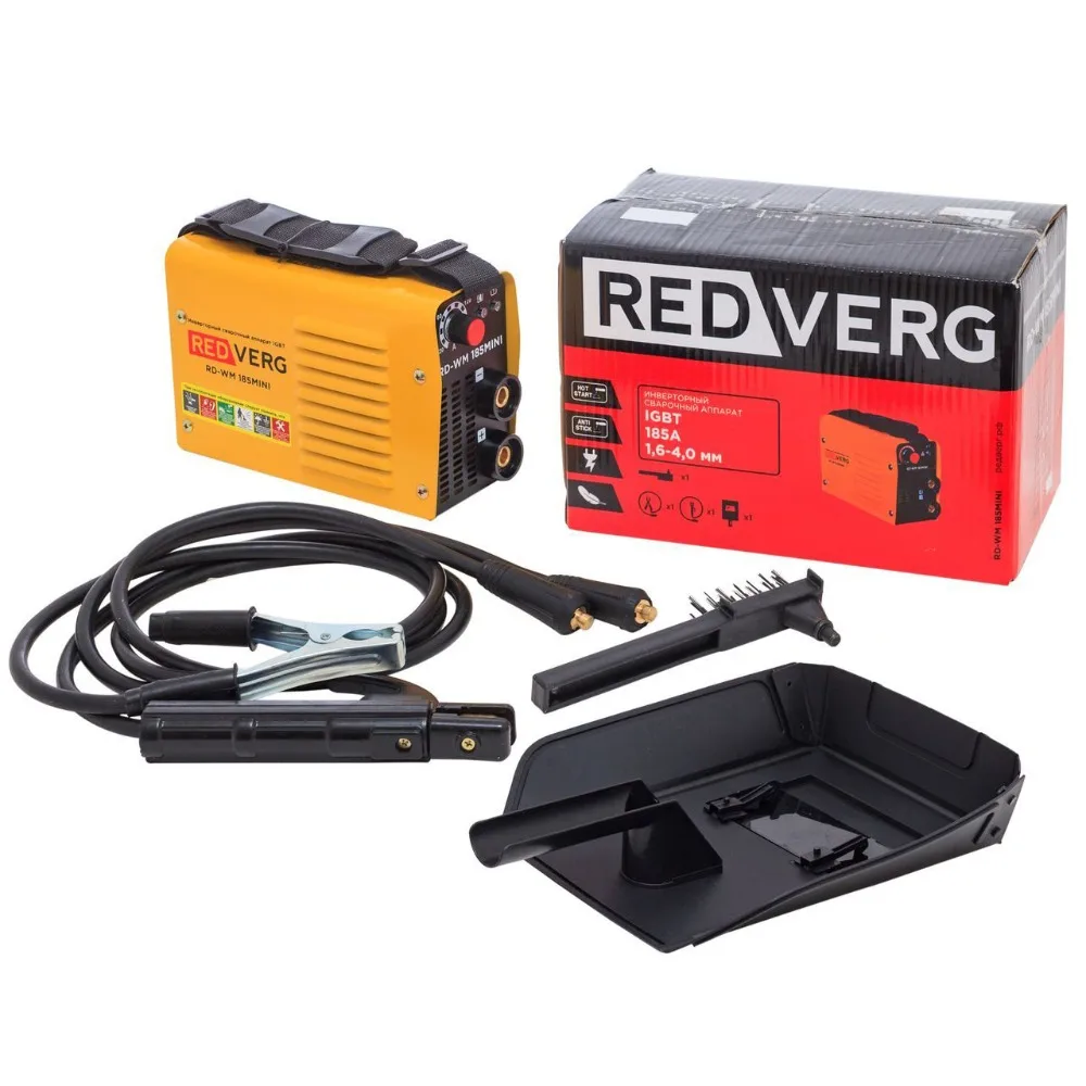 Аппарат сварочный инверторный RedVerg RD WM 185MINI (мощность 6 кВт Сварочный ток 20 185А