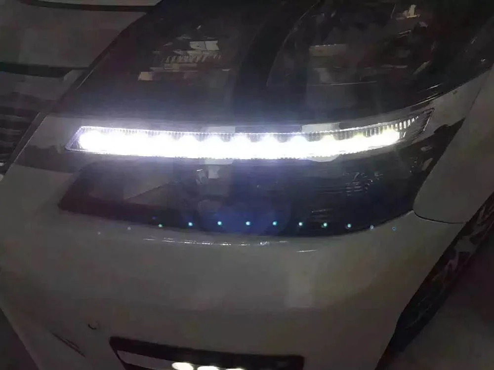 Автомобильный мигающий 1 комплект 12 В ABS Автомобильный светодиодный для Toyota Vellfire 2013 DRL Дневной ходовой свет Дневной свет с поворотным сигналом DRL