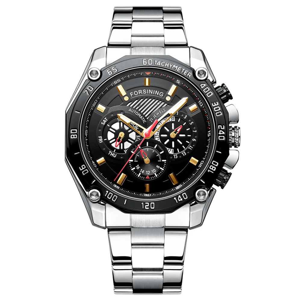 Часы наручные FORSINING Мужские механические брендовые модные роскошные с браслетом