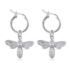 GEOMEE 1 пара, маленькие серьги-насекомое для женщин, трендовые модные серьги-кольца с крыльями насекомых, простые элегантные вечерние серьги с Пчелой E135