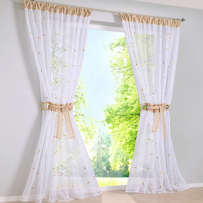 2017 шторы с вышивкой для гостиной спальни оконные занавески на заказ салона