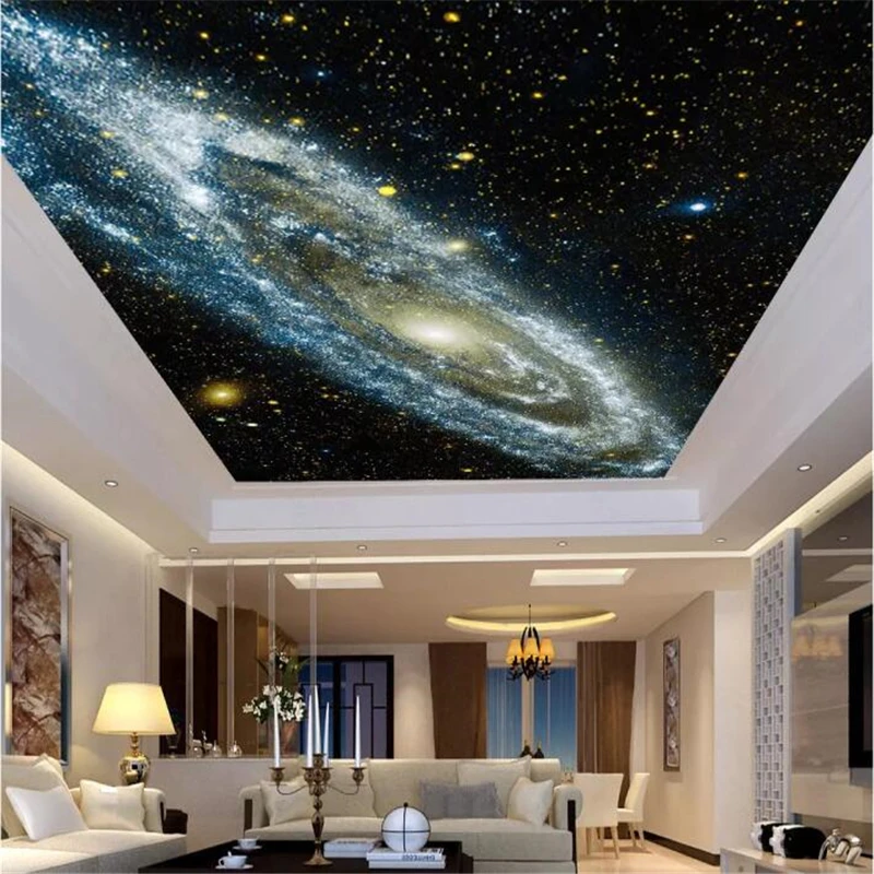 

beibehang Wallpaper custom wallpaper mural atmosphere fantasy galaxy starry nebula ceiling living room TV background wall