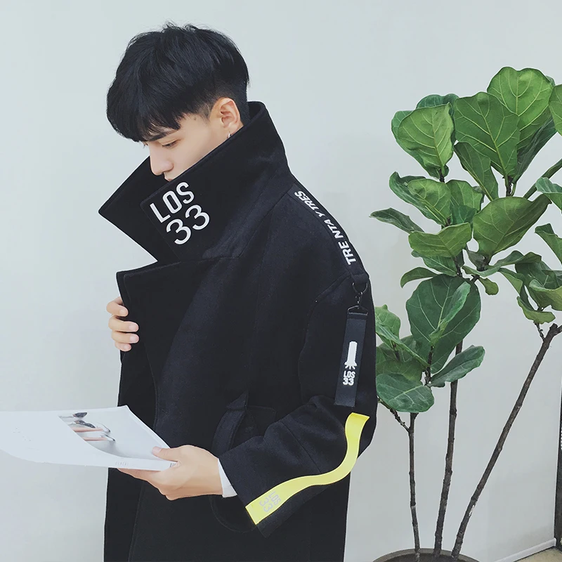 2017 зима Harajuku Готический свободные негабаритных пальто мужской Тренчи для женщин