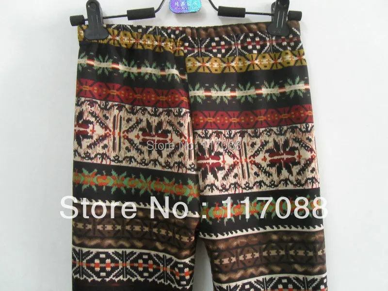 Женские разноцветные леггинсы ML7568 хлопковые двухслойные вязаные | Женская