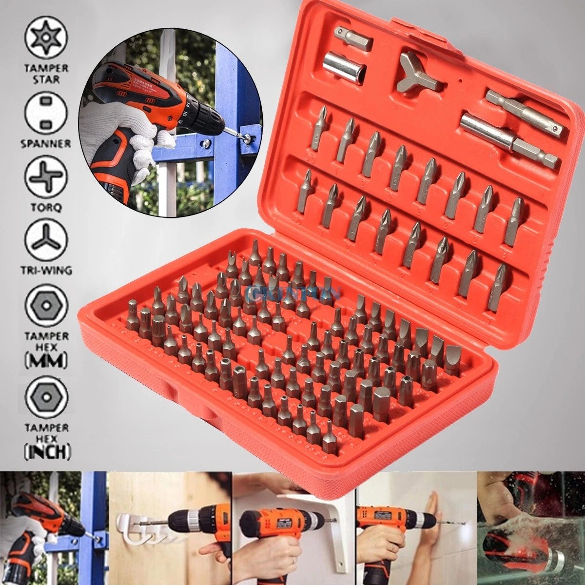

DHL 50Set x100Pcs Chrome Vanadium Security Screwdriver Tamperproof Torx Star Hex Bit Set