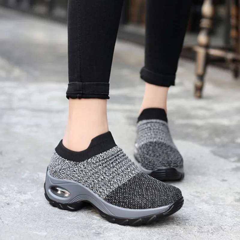Women Platform Sneakers 2020 Spring ladies Wedges Casual Shoes female Trainers Comfortable Femme Height Increasing | Обувь