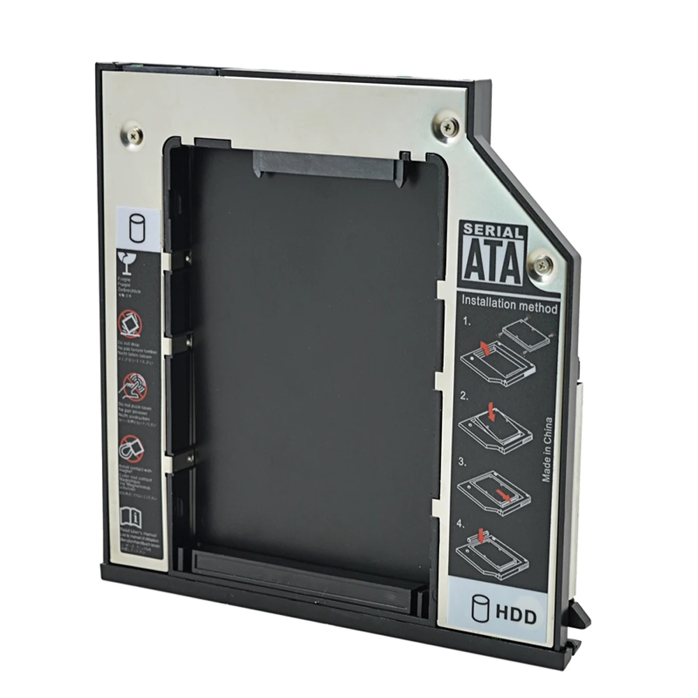 Фирменная Новинка второй HDD Caddy SATA III 9 5 мм для 2 &quotSSD жесткий диск чехол ноутбука Dell