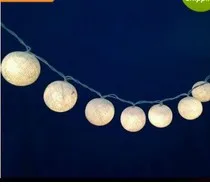 

40 Balls/Set 4M Cotton Balls String Lights/Fairy/Lamp White Handmade For Home/Patio/Christmas Decoration/Lighting