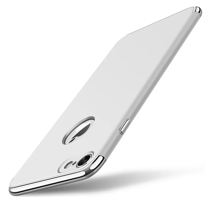 3 в 1 Гальваническая рамка матовая металлическая текстура Жесткий ПК чехол для