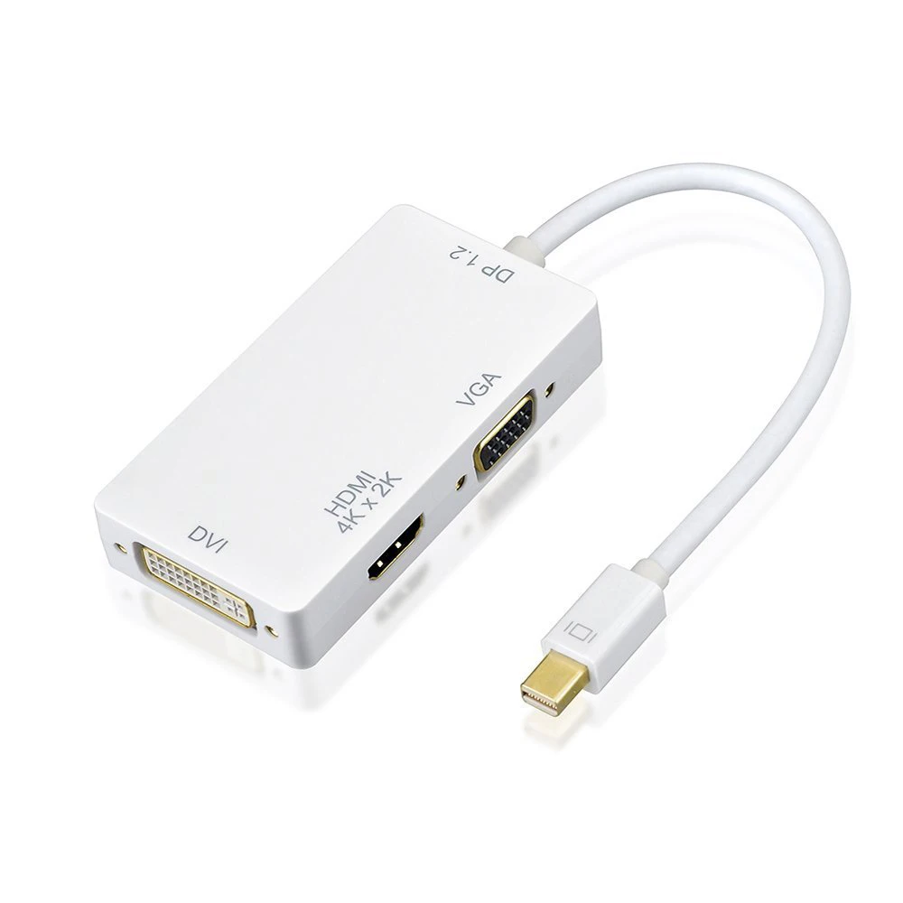 Топ Mini DisplayPort female 3 в 1 адаптер 2 full 4 K x разрешение 3D стерео все HD White| |