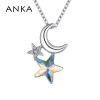 anka brand moon star shaped pendant necklace necklace for women crystal jewelry fashion gift crystals from austria 26279