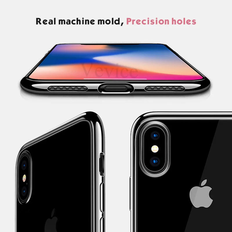 Блестящий чехол для телефона с рамкой iPhone XS Max X 6 6S 7 8 Plus 10 XR 5 S SE Ультратонкий