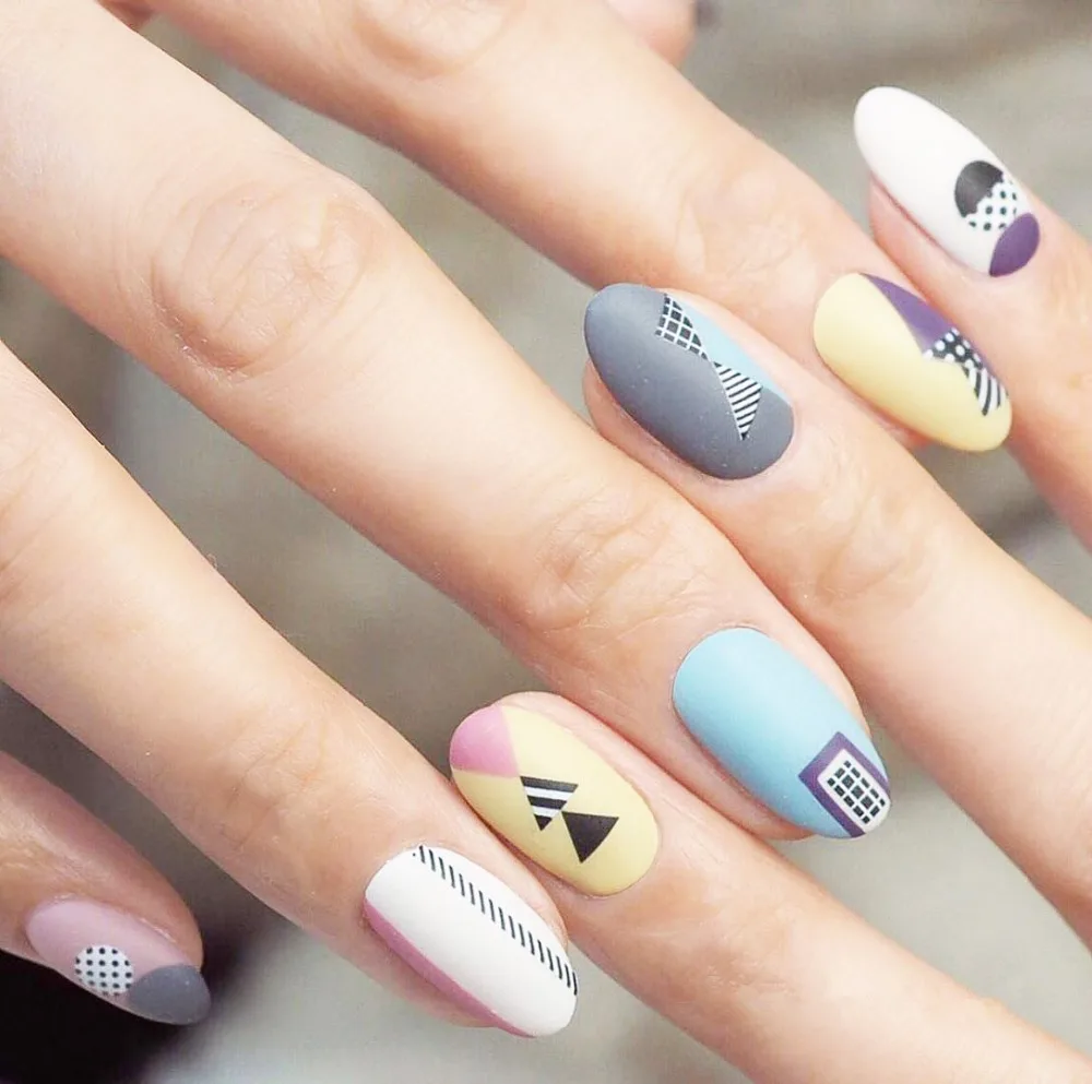 1 лист 3d наклейка для нейл арта черно белая Золотая волнистая точка клейкая