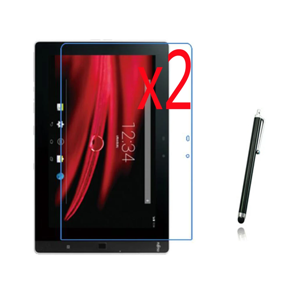 3в1 2x прозрачная защитная пленка для ЖК экрана + 1x Стилус Docomo Fujitsu Arrows Tab M555/KA4 10
