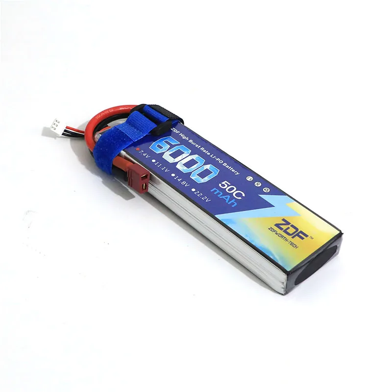 

ZDF New Good Quality 7.4V 6000mAh 2S Lipo Battery 50C Max 100C for RC Airplane Helicopter Quadrotor AKKU car truck boat RC drone