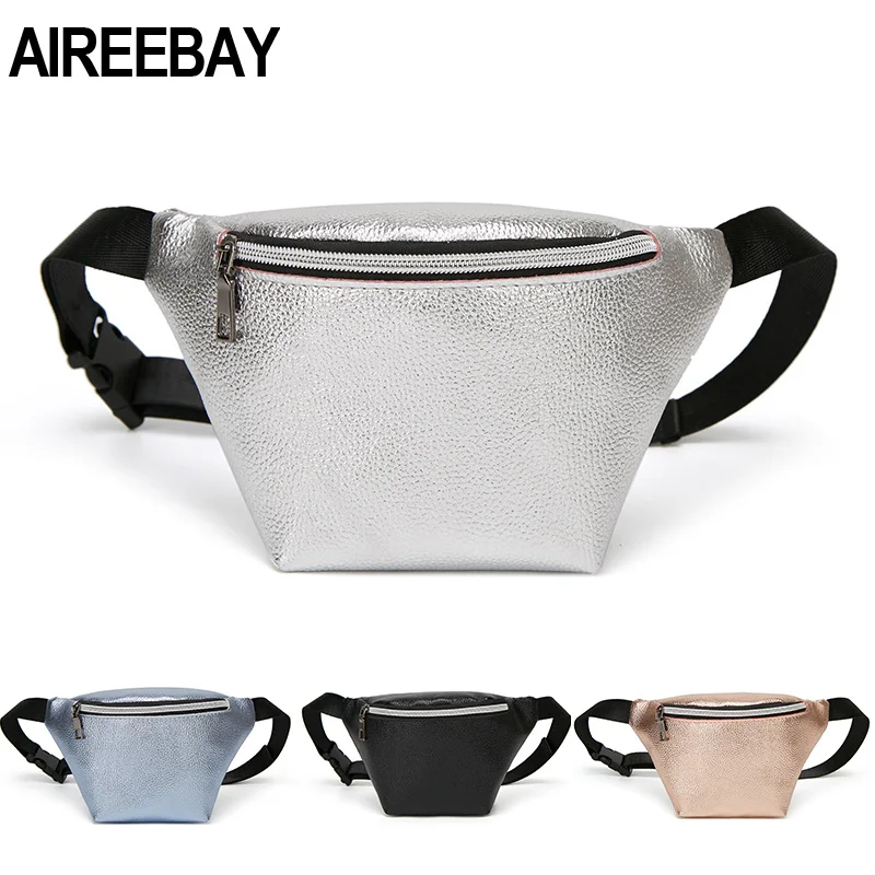 

AIREEBAY Leather Waist Packs For Women Travel Fanny Pack Fashion Ladies Small Waist Bag For Phone Pouch Mini Chest Bag Girls