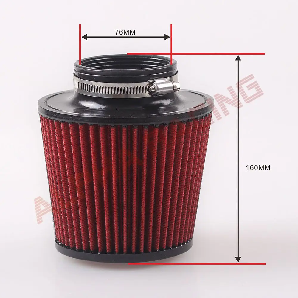 Альфа Гонки-Воздушный Фильтр 3 &quot76 мм Впускной Воздушный Высота Потока Конус