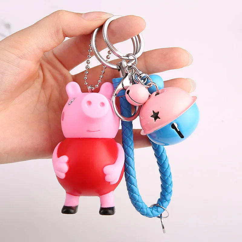 Peppa pig Популярная игрушка Копилка колокольчик-брелок Подвеска Милая свинка