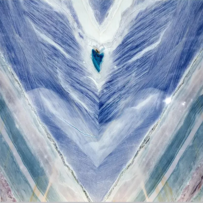 Пользовательские обои любого размера 3D средиземноморный синий мраморный МУРАЛ