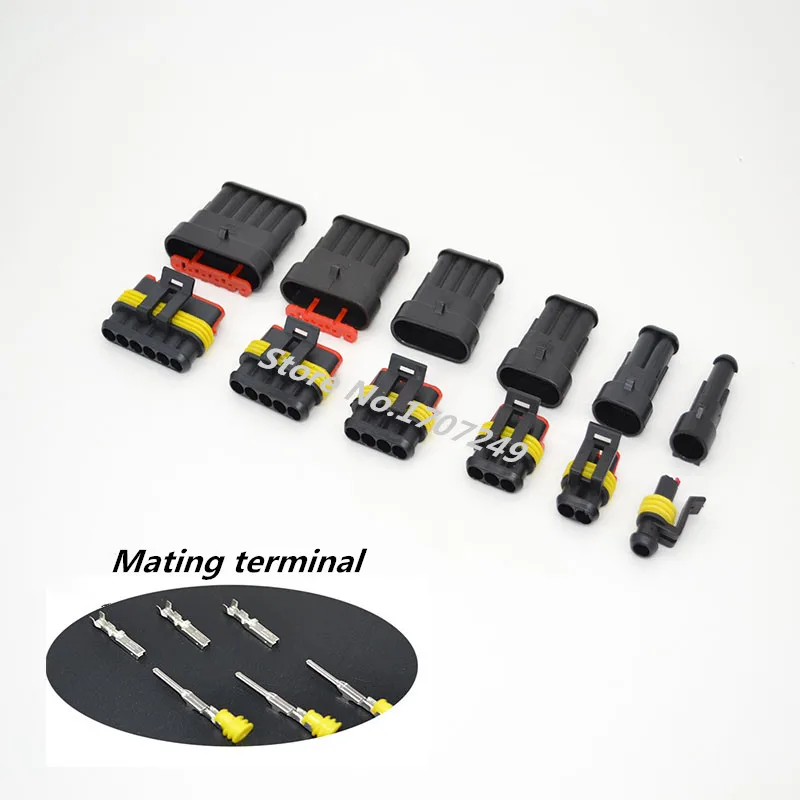 5 комплектов в комплекте 1P 2P 3P 4P 5P 6P 18 15 AWG Way AMP супер уплотнение водонепроницаемый