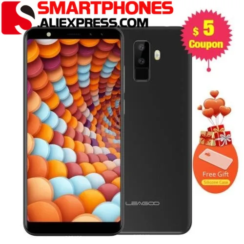 LEAGOO M9 смартфон с 5 дюймовым дисплеем четырёхъядерным процессором MT6580A ОЗУ 2 Гб ПЗУ