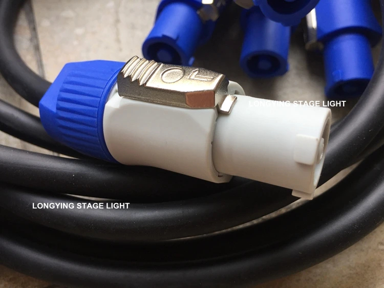 Free Shipping 8pcs/lot 1.5mm2 1-10M Powercon Extended Cable For Co2 Jets/230W/200W Moving Beams 7R/5R | Лампы и освещение