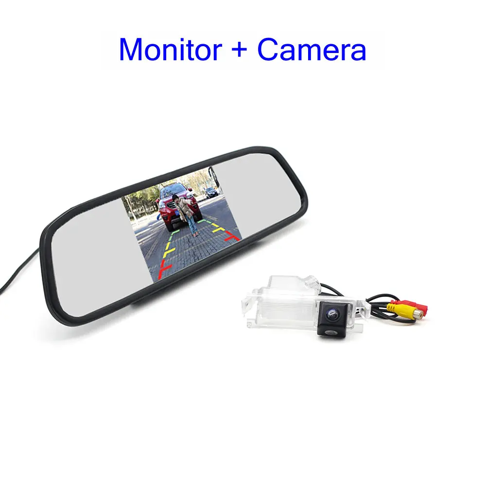 Camera and Monitor 4," Автомобильный зеркальный монитор+ камера заднего вида для Kia K2 Rio Sedan Hatchback Ceed 2013 hyundai Accent Solaris Verna - Название цвета: Camera and Monitor