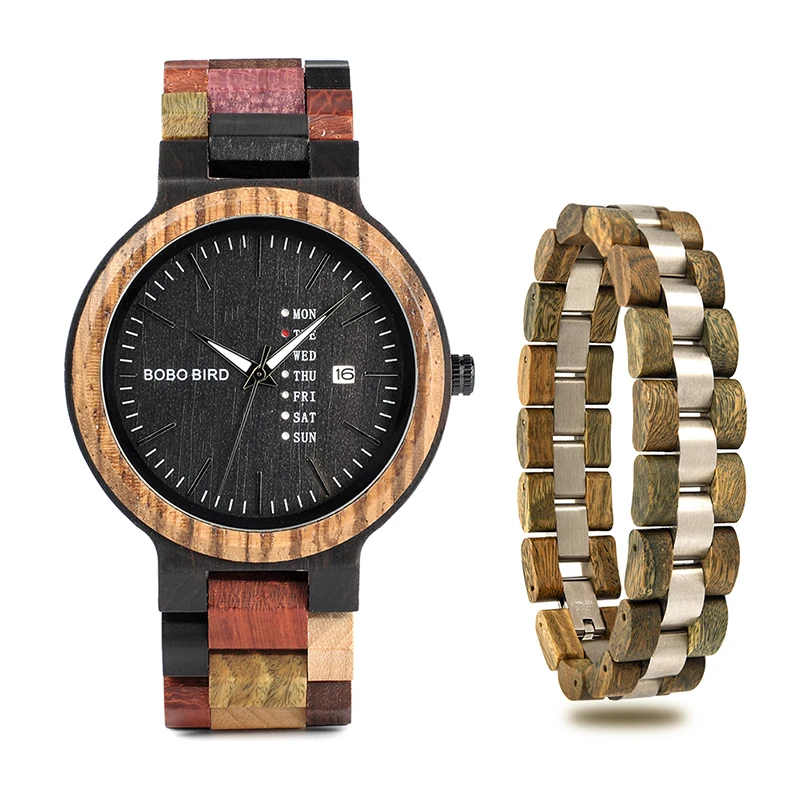 BOBO BIRD 2020 деревянные часы для мужчин кварцт мужской Saat erkek relojes деревянный браслет