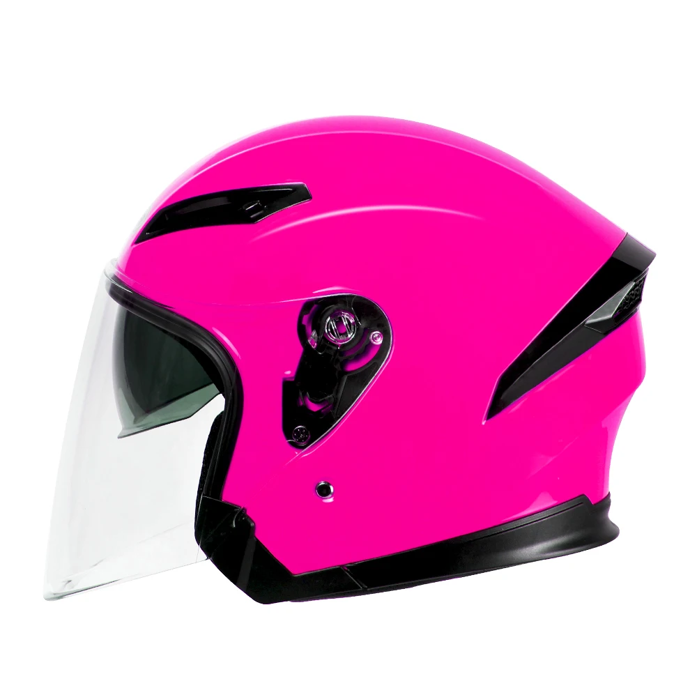 A5 Pink HEROBIKER мотоциклетный шлем мотоциклетный Мотокросс Casco Moto шлем для мотогонок Половина лица шлем крушение двойной объектив - Цвет: A5 Pink