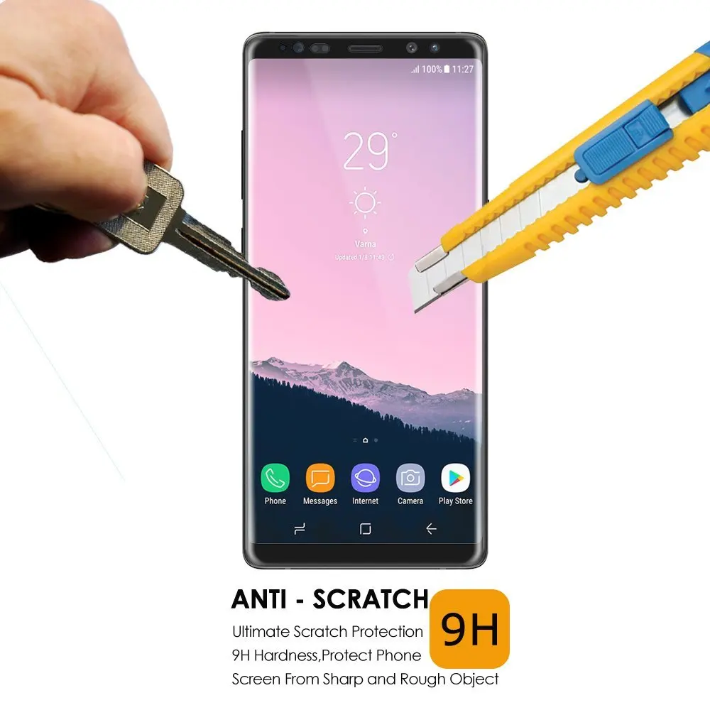 Для Samsung Galaxy Note 8 S8 Plus 3D изогнутая полноразмерная пленка из закаленного стекла J3 J5