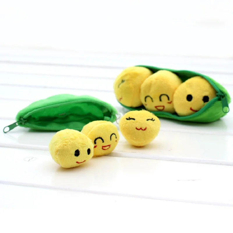 Pea Pod милый Kawaii мягкая мультяшная кукла креативный плюшевый кулон горох брелок