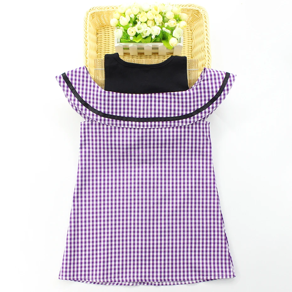 Dress Girl Summer Child Off Shoulder Plaid Kids Casual Teenage Girls Children's Clothing For 4 6 8 10 12 13 Years | Детская одежда