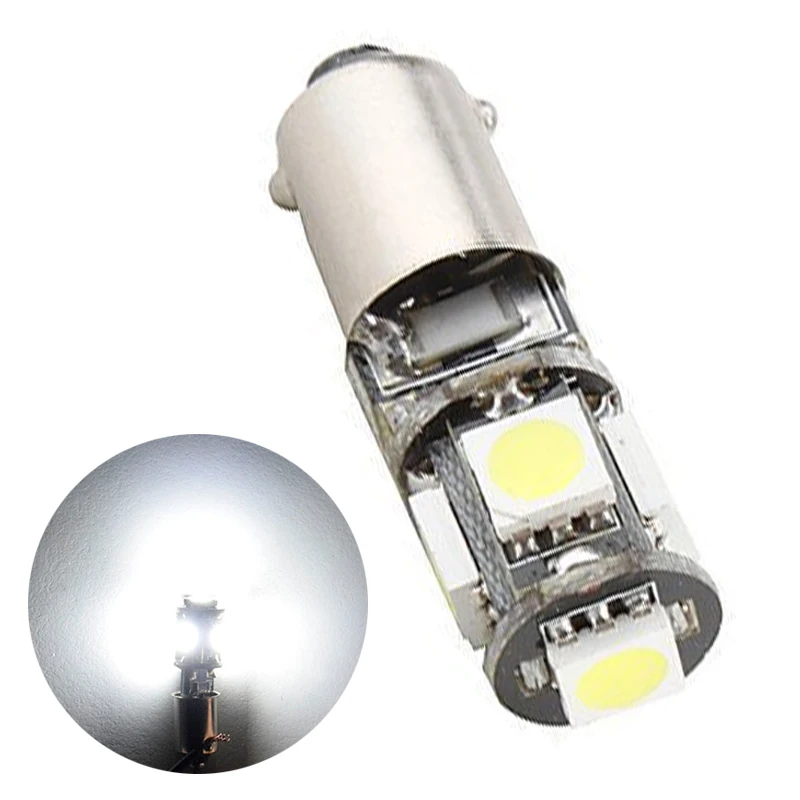 

10Pcs BA9S Canbus 5 smd 5050 Led H6W T11 T4W Error Free Car Reading dome door headlight Lamp Lights car marker bulb White 12V