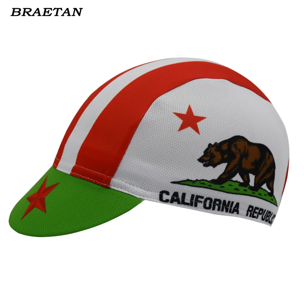 Велосипеды Кепки медведь California Republic Для мужчин и женщин Красный Зеленый