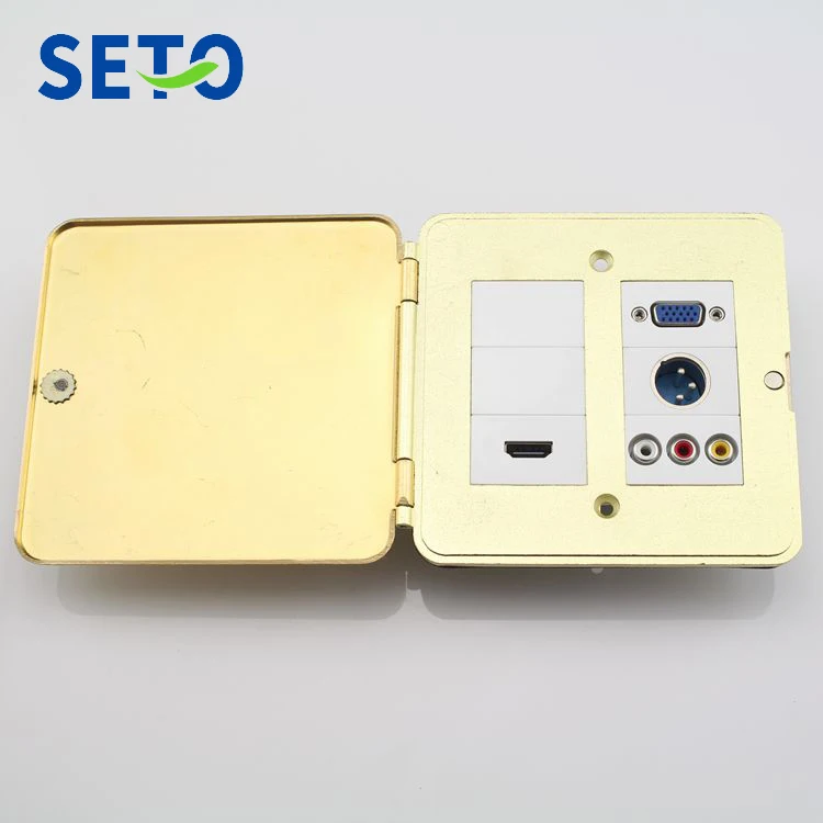 SeTo откидная крышка типа напольная Розетка аудио RCA AV & VGA HDMI XLR розетка настенная