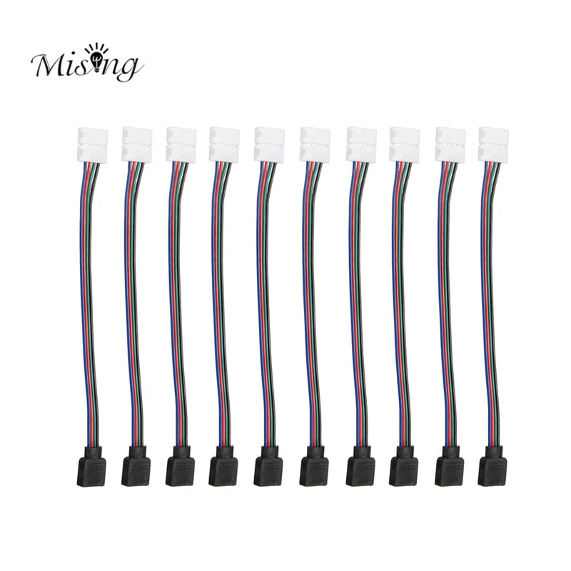 Mising 10 шт 4pin мм RGB провод разъема светодиода Женский Соединительный кабель для