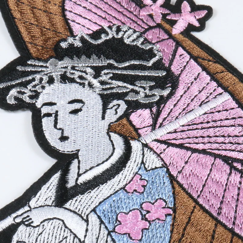 1 шт. японское кимоно гейши высокое качество вышивка патч утюг на патчи для одежды