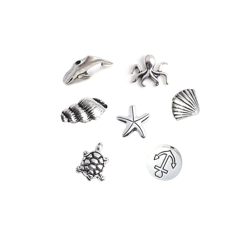 Doreenbeads цинковый сплав океан Ювелирные изделия бусины ракушки черепаха морская