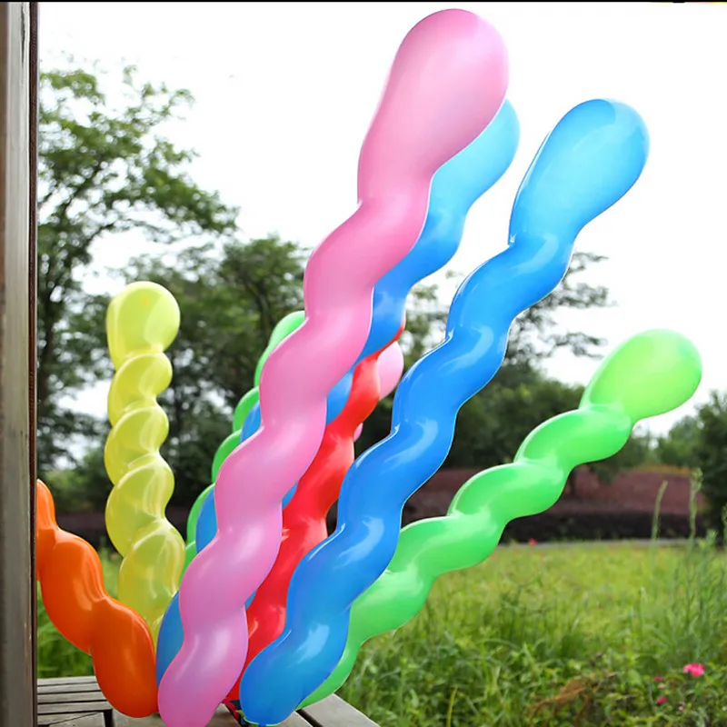 

High quality 50pcs New long Spiral balloon Serratula balloons festival activities props wedding festival mixed color