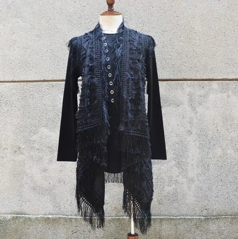 Мужская жилетка без рукавов в Корейском стиле стильный длинный костюм для