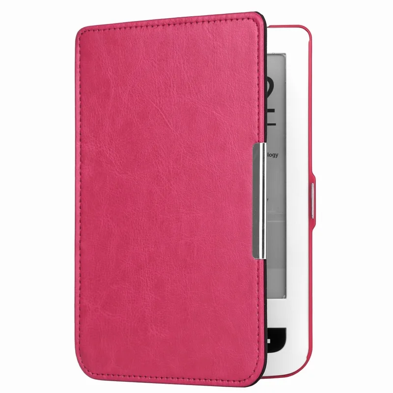 1 шт. из искусственной кожи чехол Защитный для pocketbook touch lux 3 Рубиновый Красный цвет