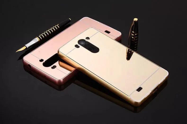Mirror Case For LG G Vista VS880 Aluminum Frame + Hard PC Plating Back Cover Metal Phone |