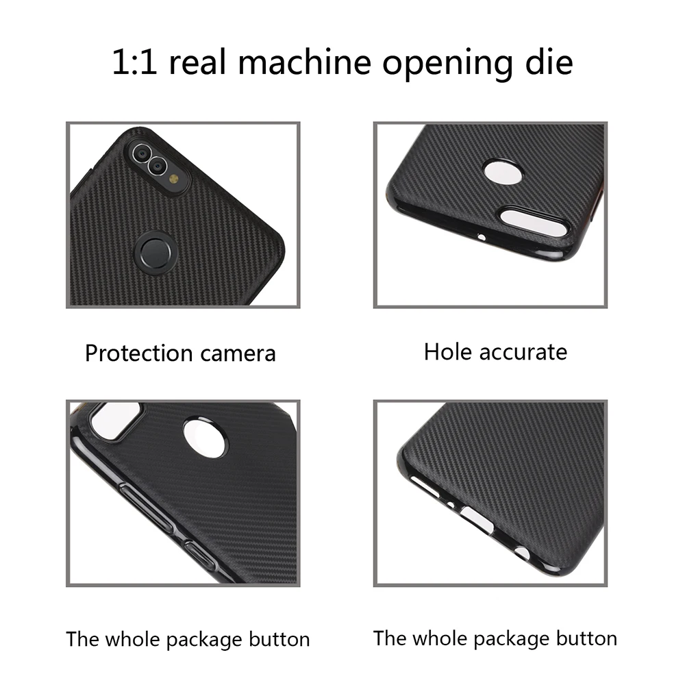 Back Case for Huawei Y9 2018 Dirt Resistant Soft Slim Fitted Covers ZGAR Luxury Men Women Phone Bags Cases |
