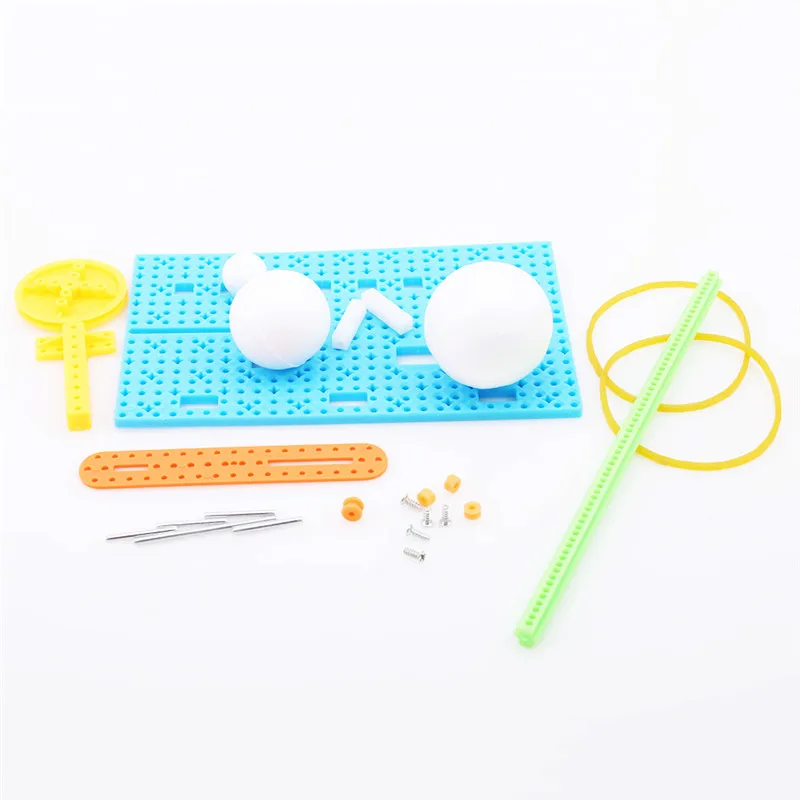 Hademade Puzzle Assembled Toy DIY Science Small Gizmo Simple Sun Earth Moon Model For Kids Creative Physics Teaching Resources | Игрушки и